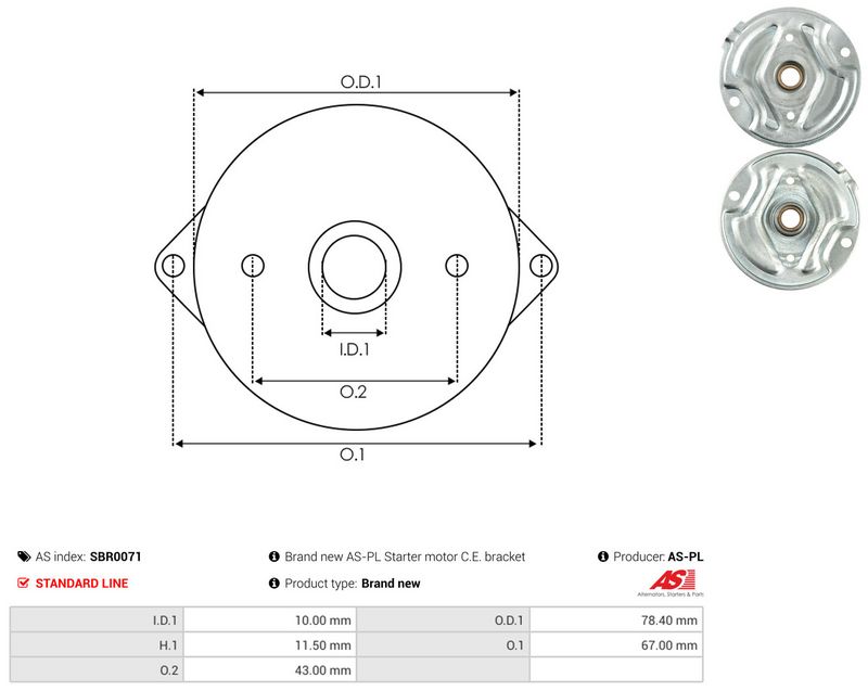 AS-PL SBR0071 Starter Lid, carburettor