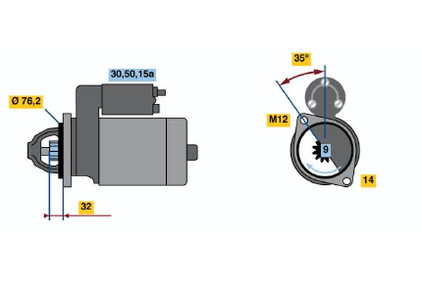 BOSCH Startmotor / Starter 0 001 110 029