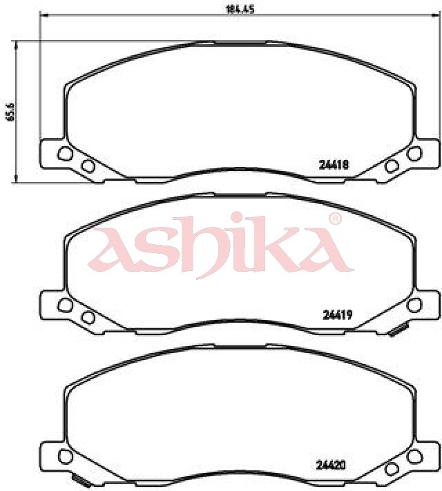 ASHIKA 50-00-0405 Brake Pad Set, disc brake