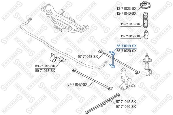 STELLOX 56-71019-SX Link/Coupling Rod, stabiliser bar