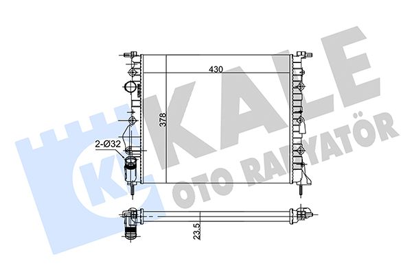 Радіатор, система охолодження двигуна, Kale Oto Radyatör 109400
