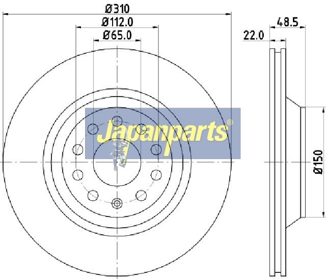 JAPANPARTS Stabdžių diskas