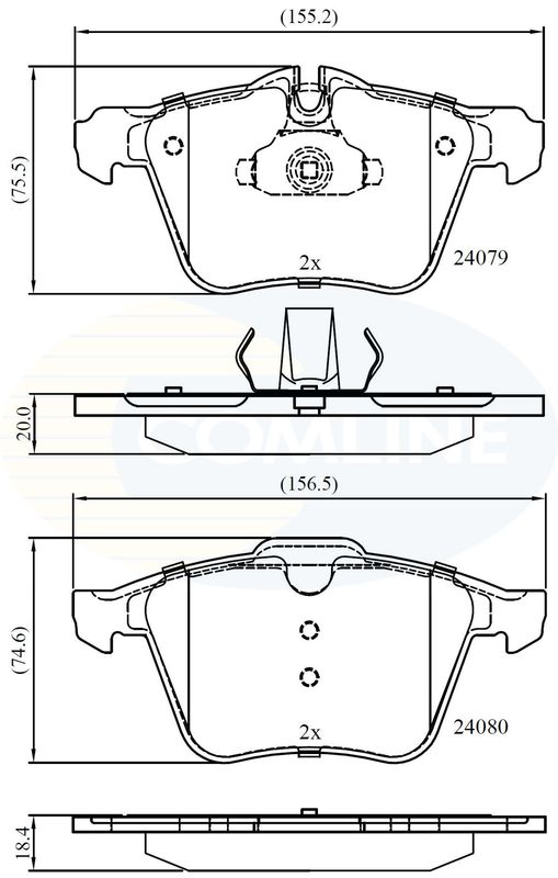 Comline Brake Pad Set, disc brake CBP06063