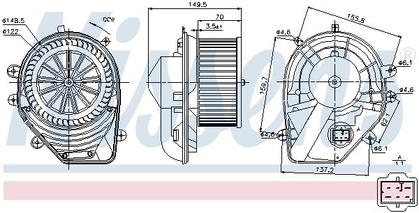 NISSENS 87060 Interior Blower