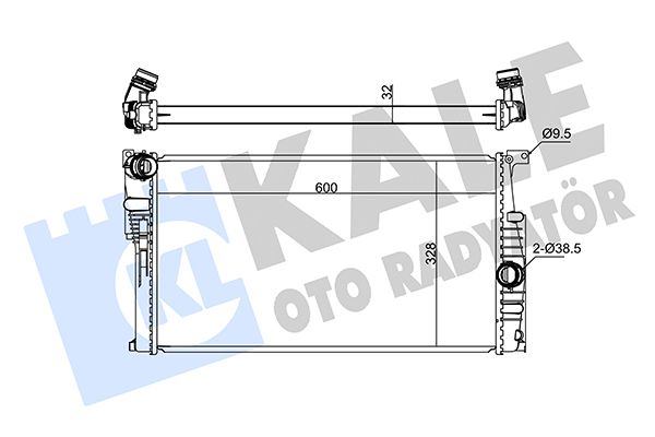 KALE BMW Радиатор охлаждения 1/2/3 F30,4 1.6d/2.0d