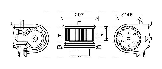AVA QUALITY COOLING Utastér-ventilátor VN8350