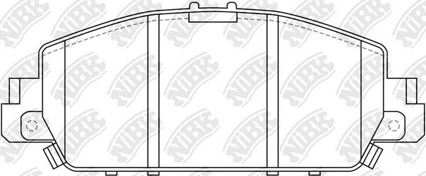 Комплект гальмівних накладок, дискове гальмо, Nibk PN28005