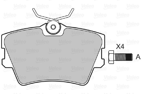 VALEO 598546 Brake Pad Set, disc brake