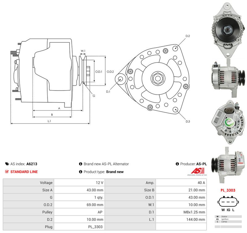 Generaator, AS-PL A6213