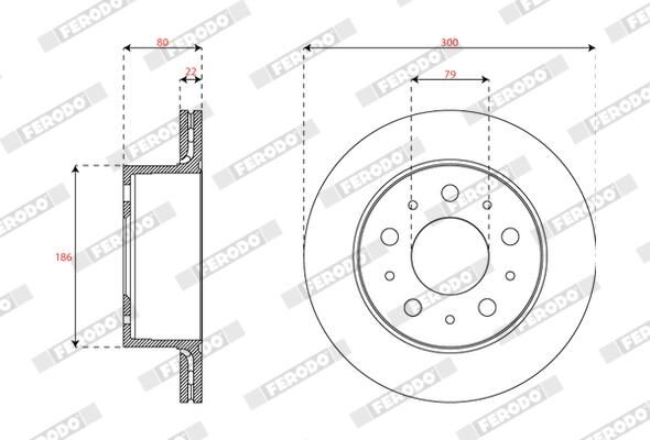 FERODO DDF2850C-1 Brake Disc