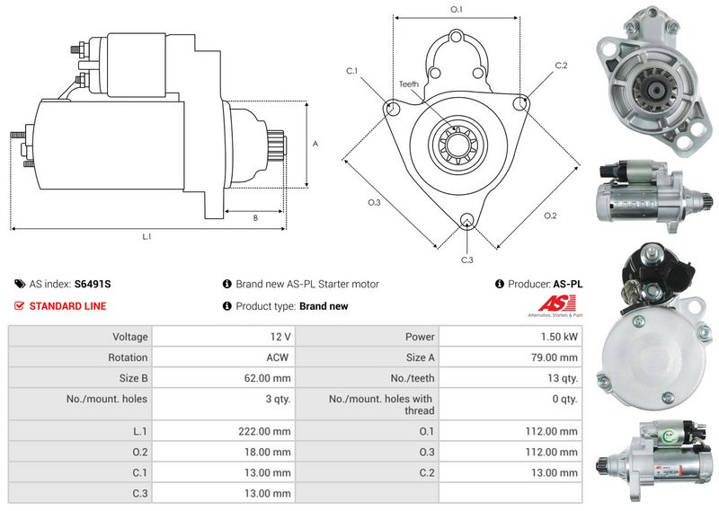 AS-PL S6491S Starter