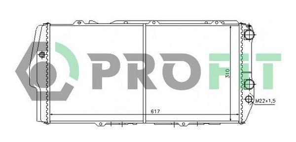 Радіатор, система охолодження двигуна, Profit 0011A1