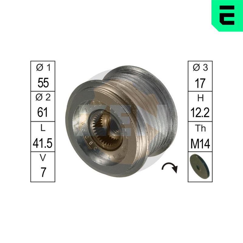 Механізм вільного ходу генератора, TOYOTA,SUZUKI, Era ZN5502