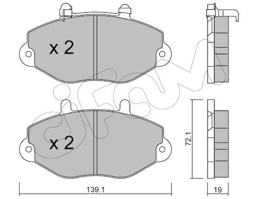 Set placute frana,frana disc 822-195-1 CIFAM