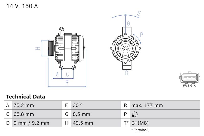 Bosch Alternator 0 986 086 440