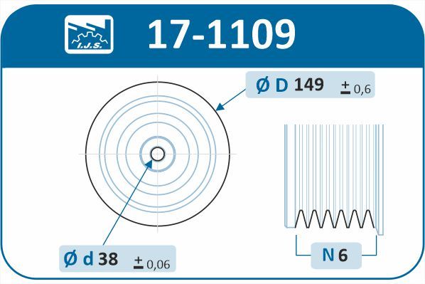 Шків, колінчатий вал, Ijs 17-1109