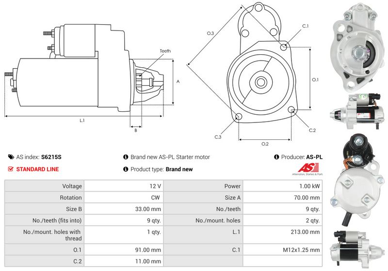 AS-PL S6215S Starter