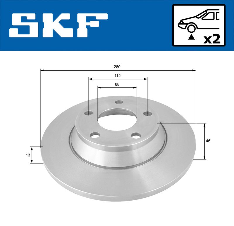 SKF VKBD 80687 S2 Brake Disc