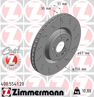 Гальмівний диск, Zimmermann 400.5541.20