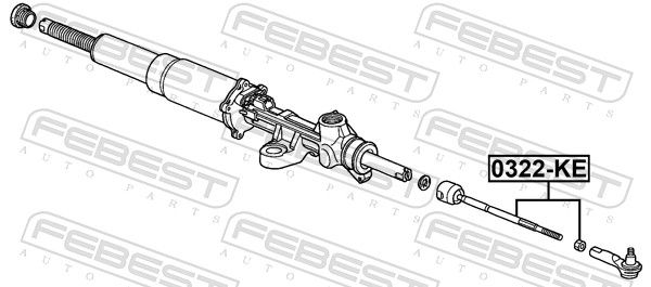 FEBEST 0322-KE Inner Tie Rod