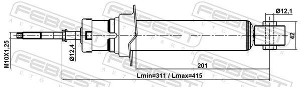 FEBEST 02110-018R Shock Absorber