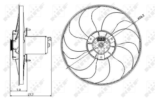 NRF 47404 Fan, engine cooling