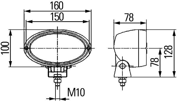 Прожектор робочого освітлення, Hella 1GA996161-281