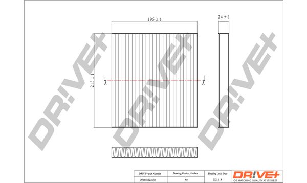 Фільтр, повітря у салоні, Dr!Ve+ DP1110.12.0192