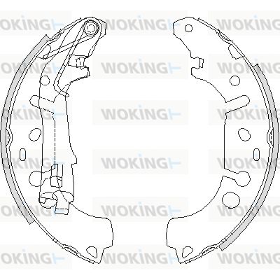 Комплект гальмівних колодок, Woking Z419200