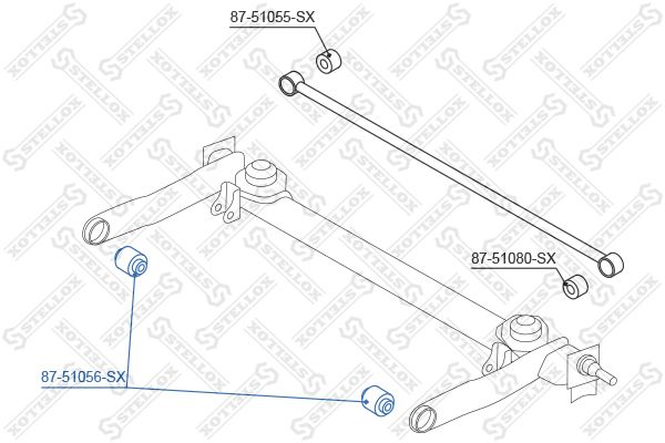 STELLOX 87-51056-SX Mounting, control/trailing arm