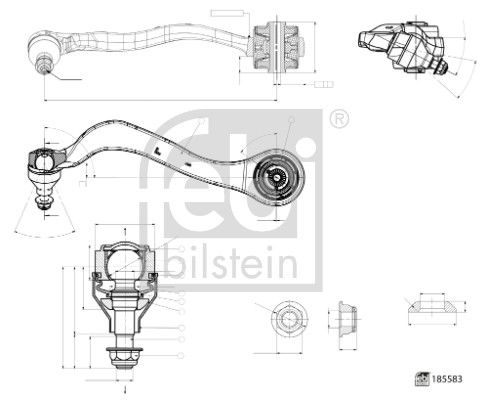 FEBI BILSTEIN 185583 Важіль підвіски (передній/спереду/знизу) (L) BMW 3 (G20/G80)/4 (G22/G82) 19- B47/B48/B57/B58