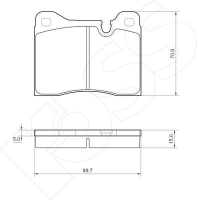 1-GNC R-221 - Brake Pad Set, disc brake