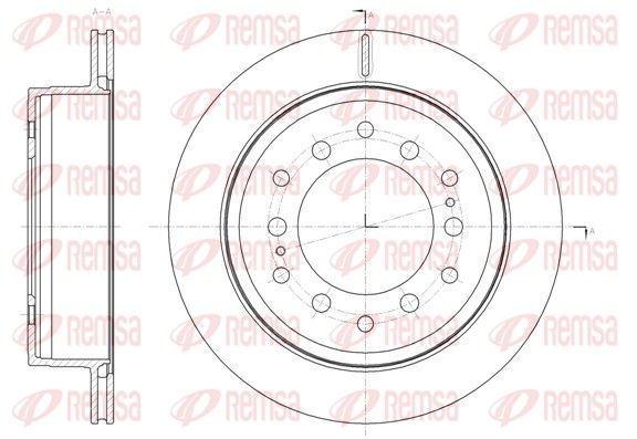 REMSA TOYOTA тормозной диск задн. Land Cruiser Prado 2.7/4.0 10-,FJ Cruiser 06-