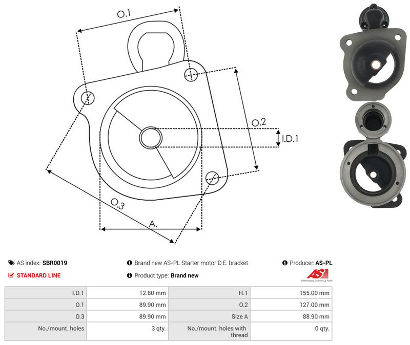 AS-PL SBR0019 Starter Lid, carburettor