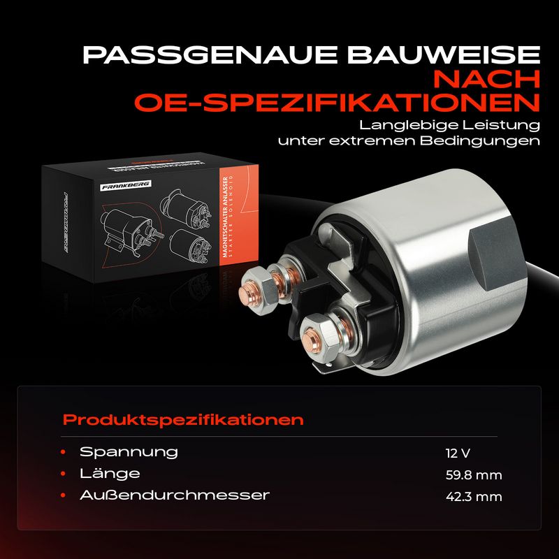Frankberg 5481FB0058688 Solenoid Switch, starter