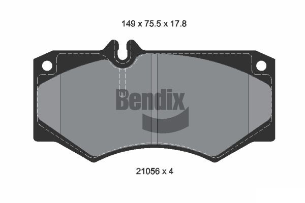BENDIX Braking fékbetétkészlet, tárcsafék BPD1745