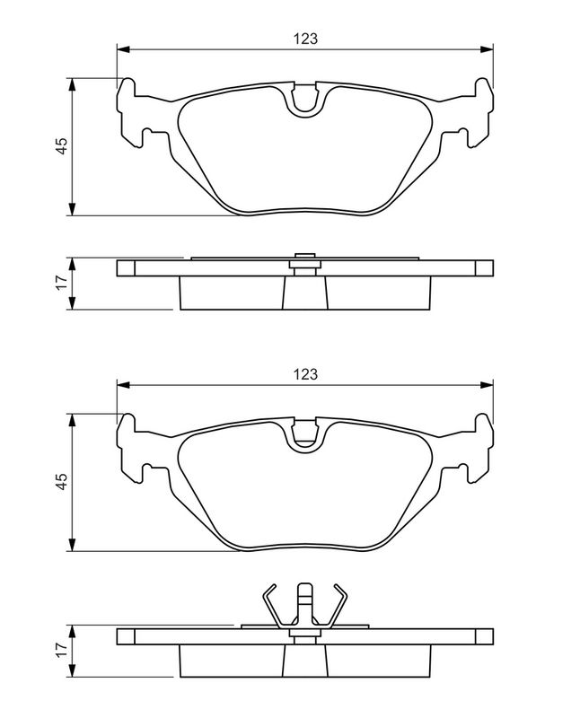 BOSCH Plaquettes de frein à disque 0 986 460 964