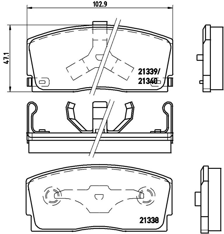 BREMBO P16005 Brake Pad Set, disc brake