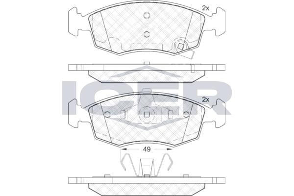 ANDEL 182032 - Brake Pad Set, disc brake