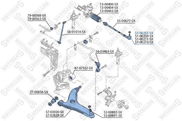 STELLOX 51-00251-SX Tie Rod End