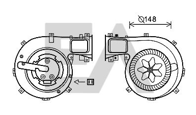 Motor eléctrico, ventilador habitáculo