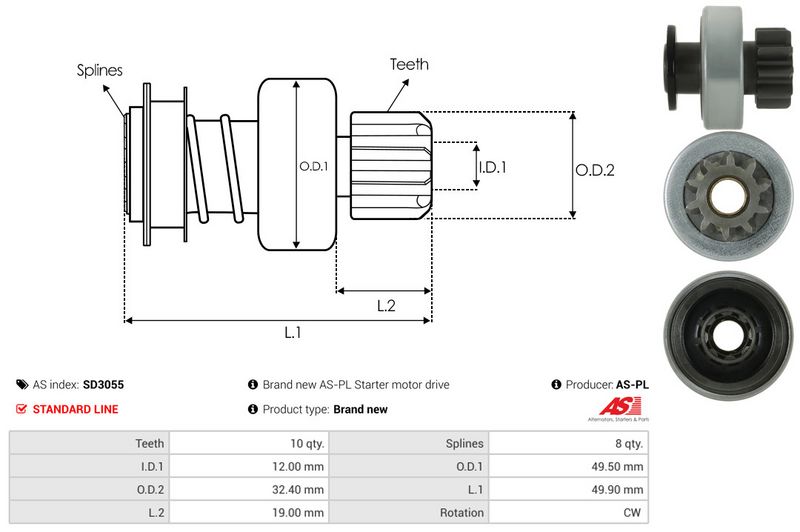Vabajooks, starter, AS-PL SD3055