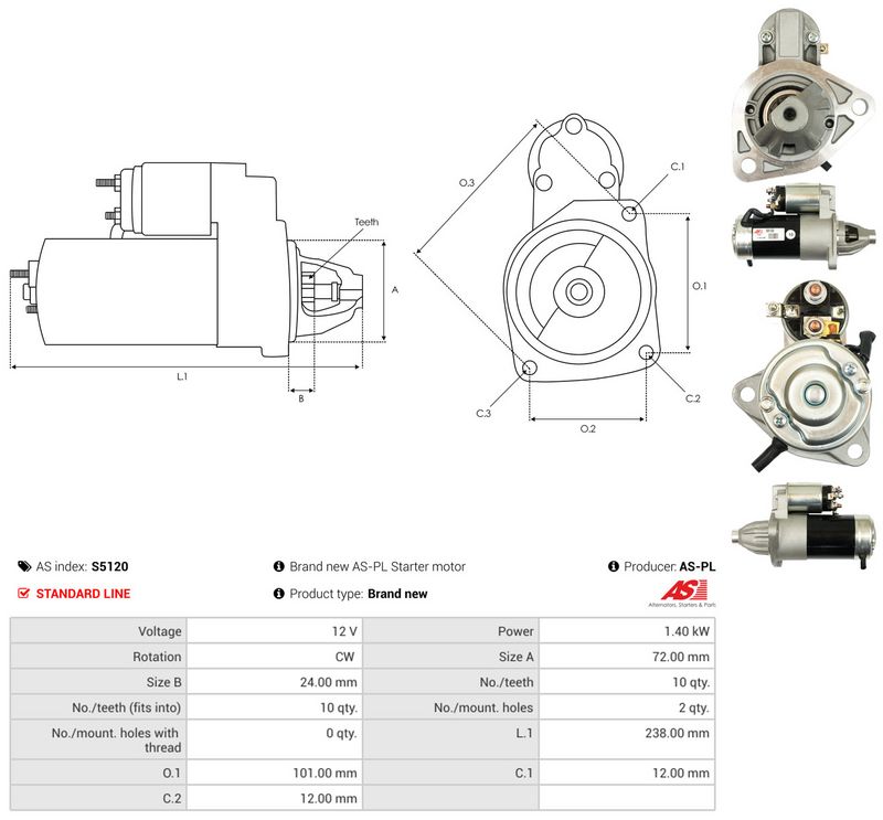 Starter, AS-PL S5120