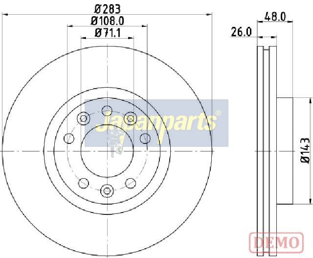 спирачен диск JAPANPARTS