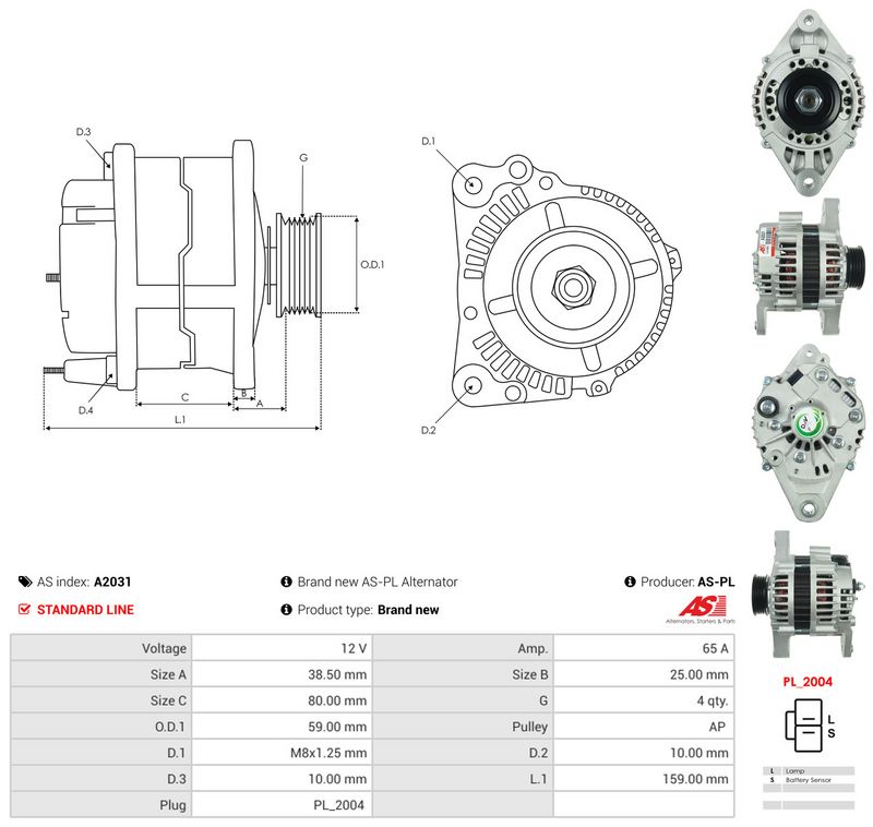 Generaator, AS-PL A2031