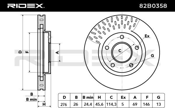спирачен диск RIDEX