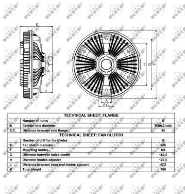 NRF 49058 Clutch, radiator fan