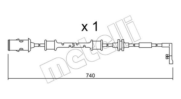 METELLI figyelmezető kontaktus, fékbetétkopás SU.318