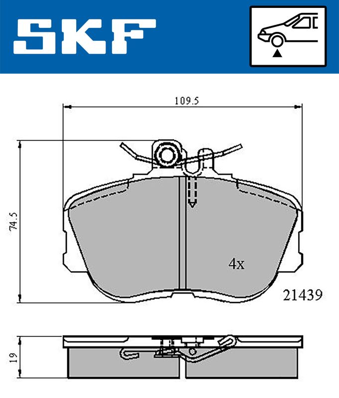 SKF VKBP 80516 Brake Pad Set, disc brake