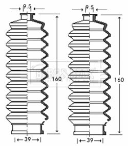 BORG & BECK gumiharang készlet, kormányzás BSG3254